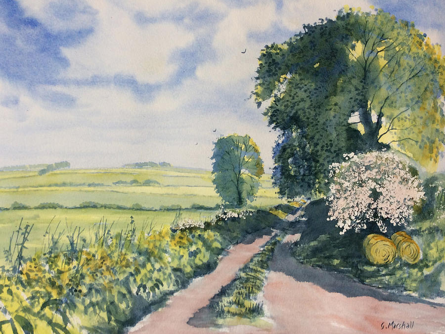 Green Road to Cottam Painting by Glenn Marshall