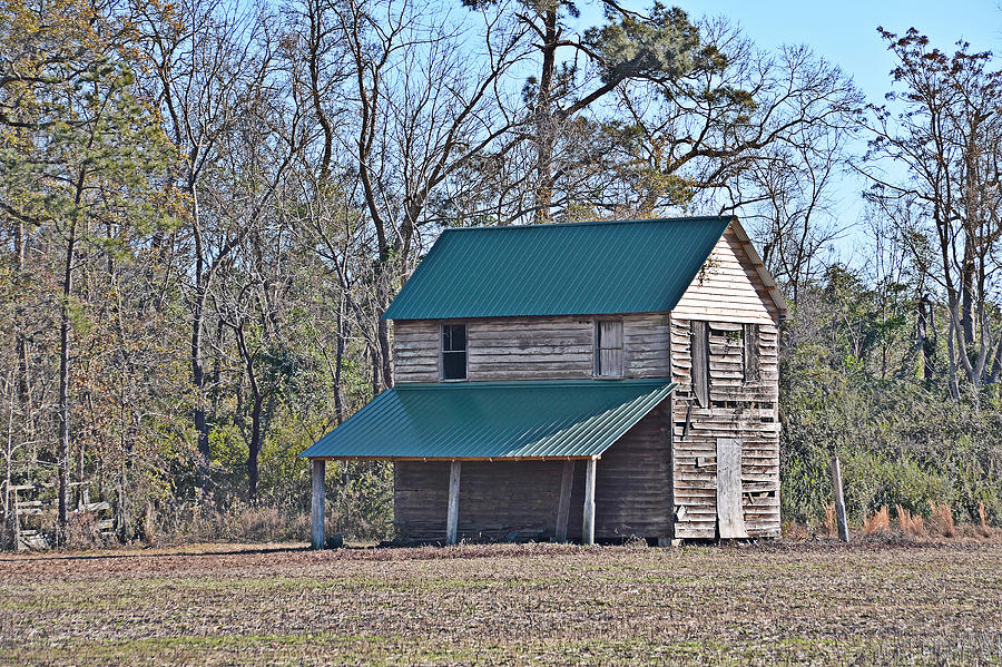 Green-Roofed Barn Photograph by Linda Brown