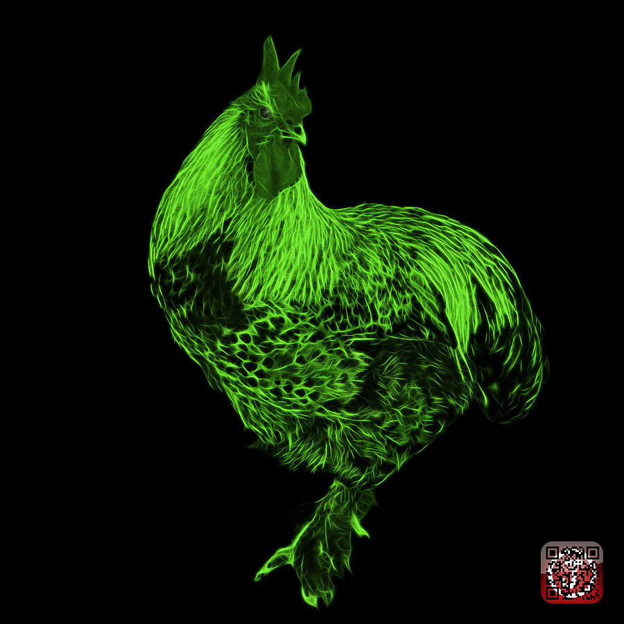 Green Rooster 3166 F Painting by James Ahn