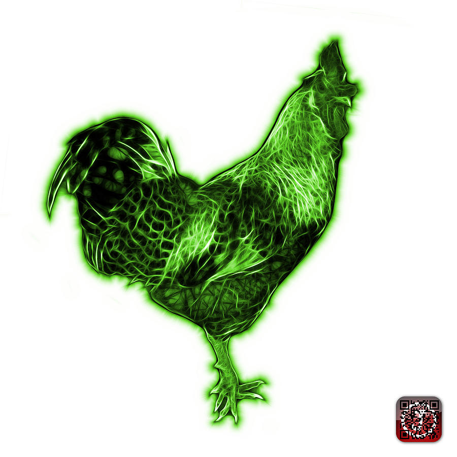 Green Rooster 3186 FS Digital Art by James Ahn