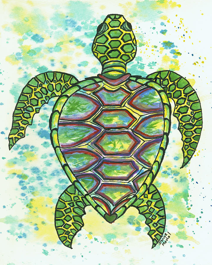 Green Sea Turtle Painting by Darice Machel McGuire