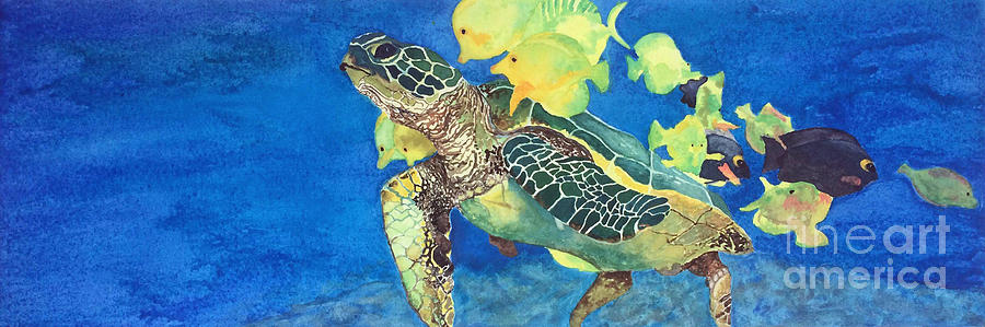 Green Sea Turtle Painting by Katie Schneider - Fine Art America