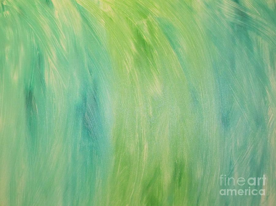 Abstract Painting - Green Shades by Barbara Yearty