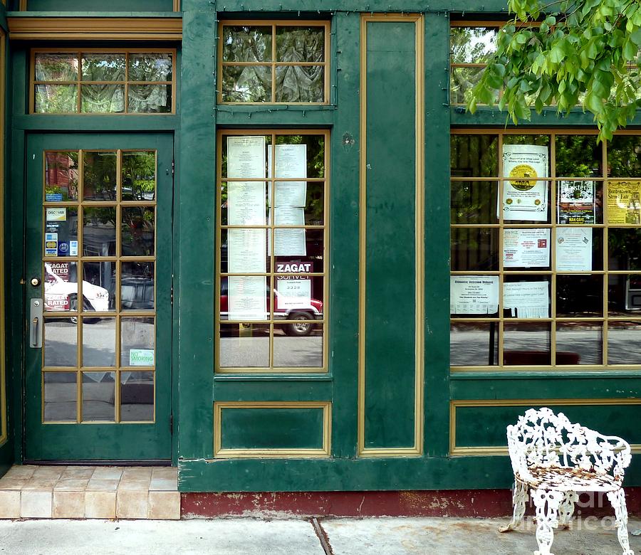 Green Shop Door Photograph by Sally Simon