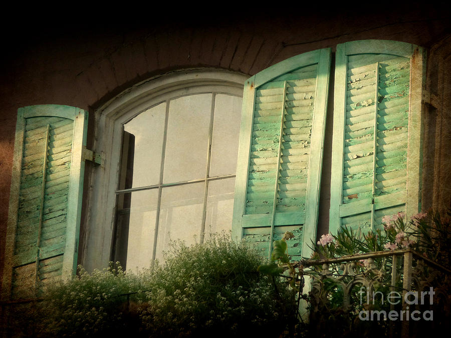 Green Shutters Aglow Photograph by Valerie Reeves