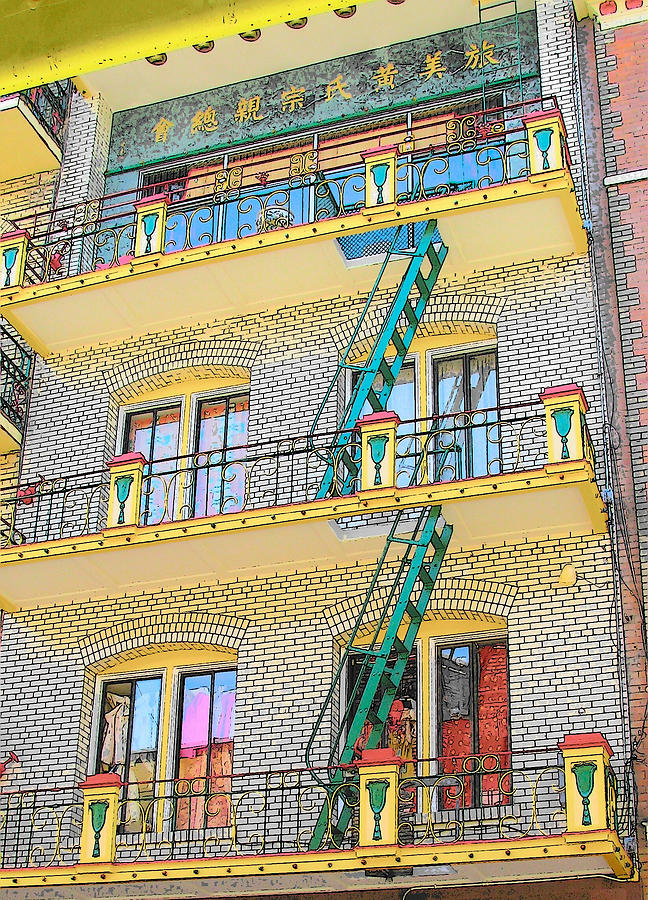 Green Stairs Photograph by Strangefire Art       Scylla Liscombe