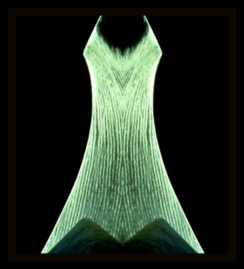 Green Stripe Dress Digital Art by Mary Russell