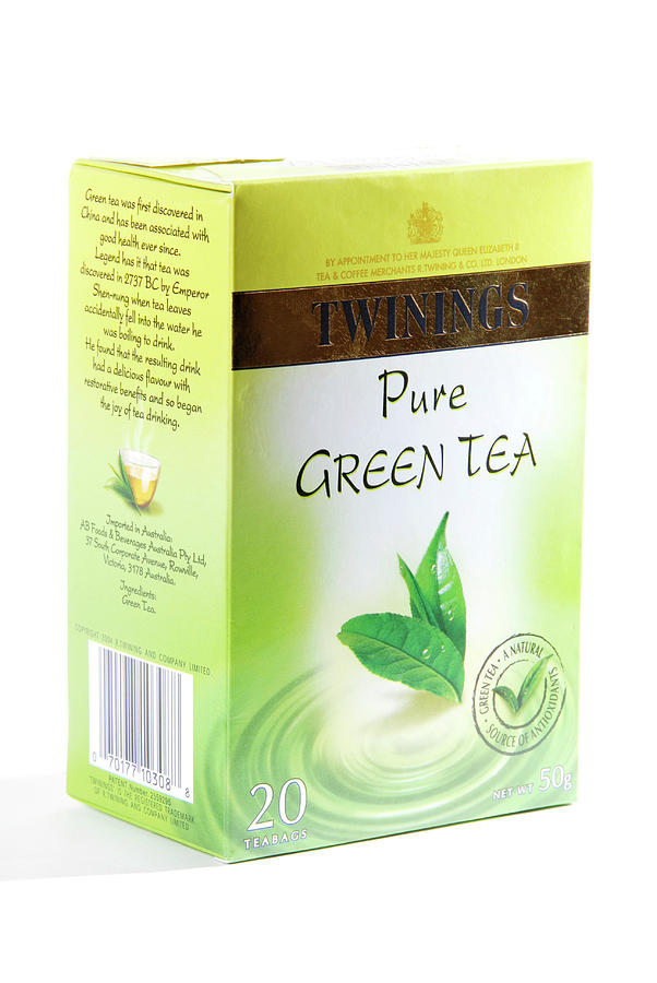 Green Tea Packaging Photograph by Cordelia Molloy/science Photo Library