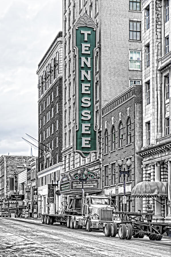 Green Tennessee Theatre Marquee Photograph by Sharon Popek