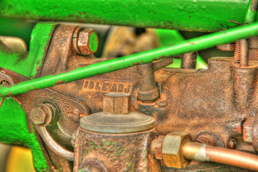 Farm Photograph - Green Tractor Idle by Heather Allen