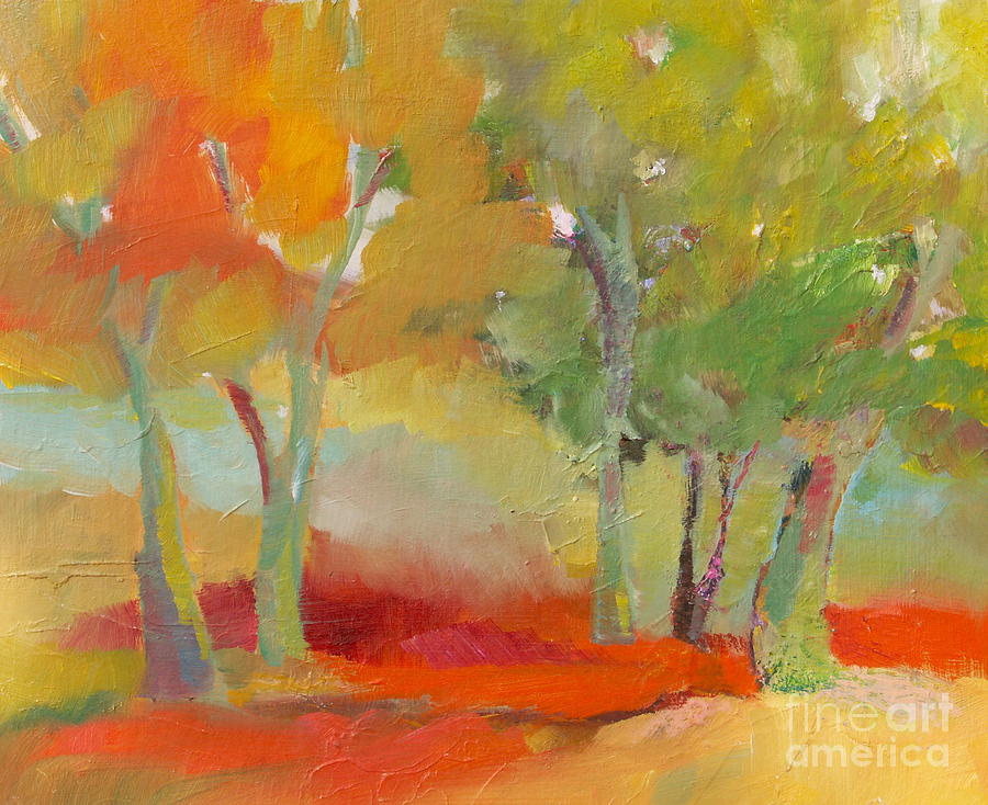 Green Trees Painting by Michelle Abrams