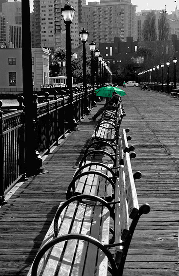 Green Umbrella Photograph by Caroline Stella