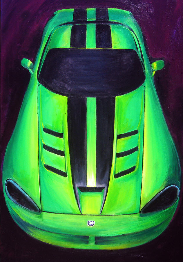 Green Viper Painting by Sheri  Chakamian