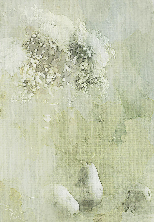 Flower Mixed Media - Green Watercolor Still Life by Melissa Gallo