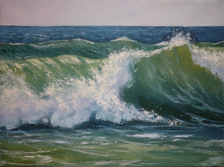 Green wave Painting by Olga Yug - Fine Art America