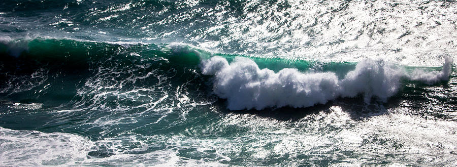 Sea Photograph - Green Wave by Raffaello Terreni