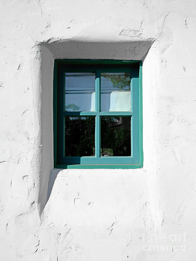 Architecture Photograph - Green Window by Kate McKenna