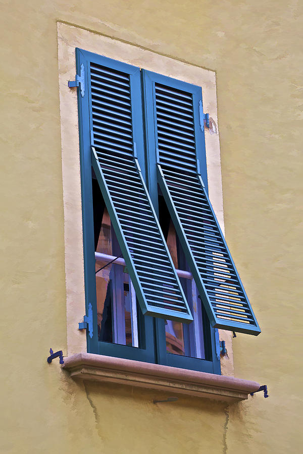 Architecture Photograph - Green Window Shutter of Florence by David Letts