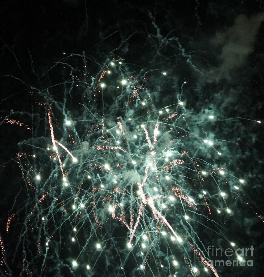 Fireworks Photograph - Green with Envy by Lilliana Mendez