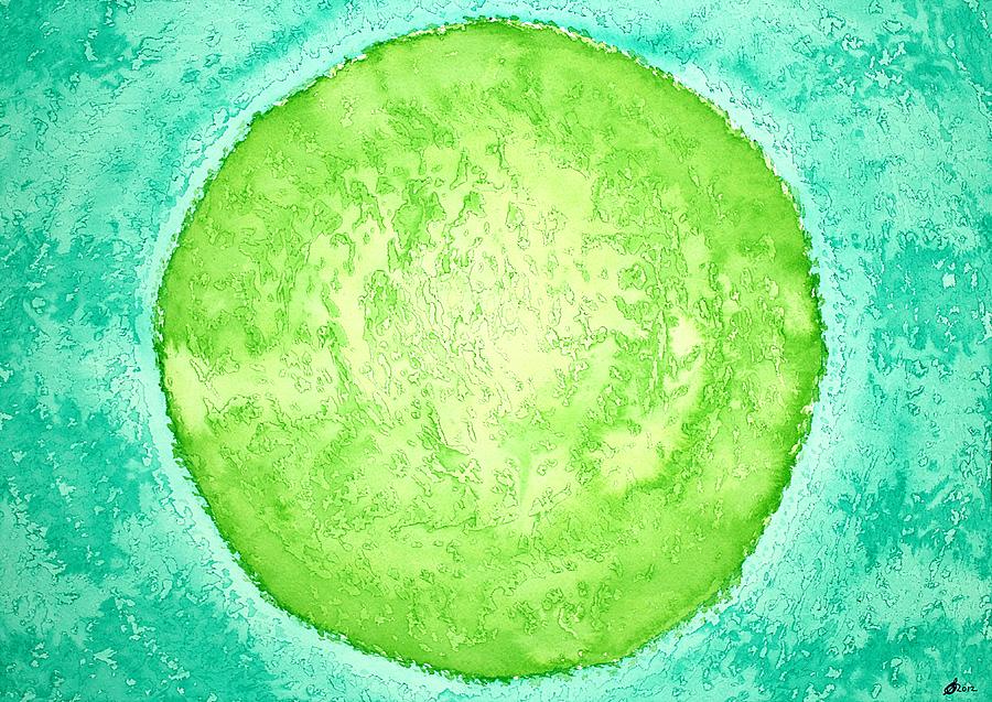 Green World original painting Painting by Sol Luckman