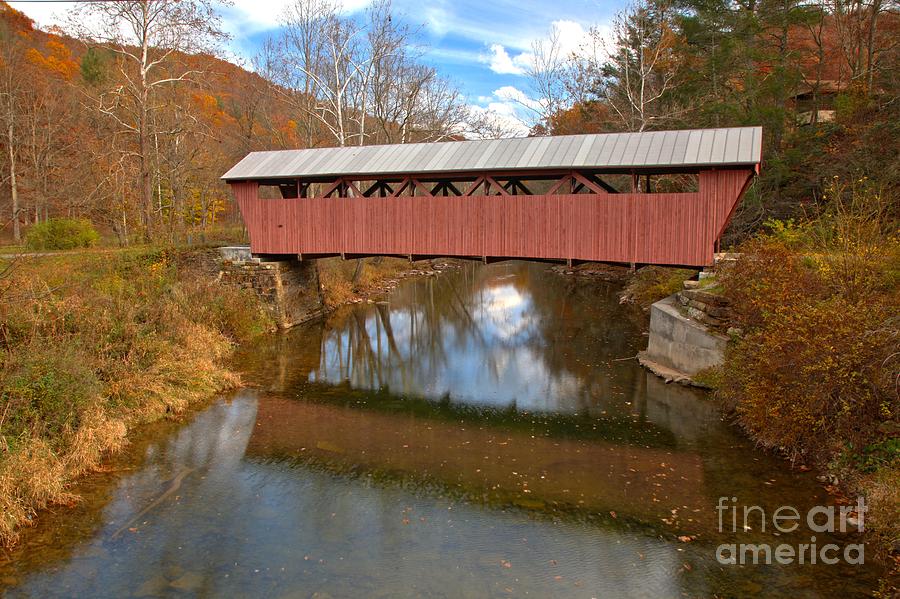 Greenbrier County West Virginia Covered Bridge Photograph by Adam Jewell