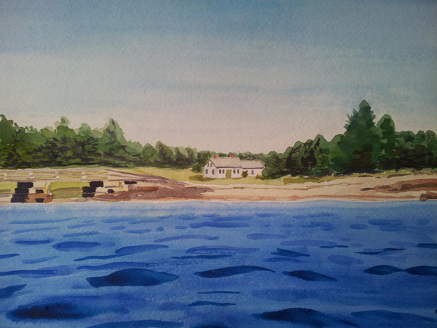 Landscape Painting - Greenings Island Maine by Phil Hopkins