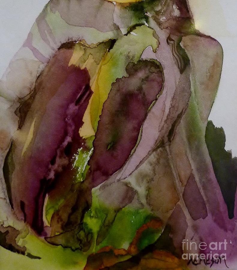 Greenish Pepper Painting by Donna Acheson-Juillet