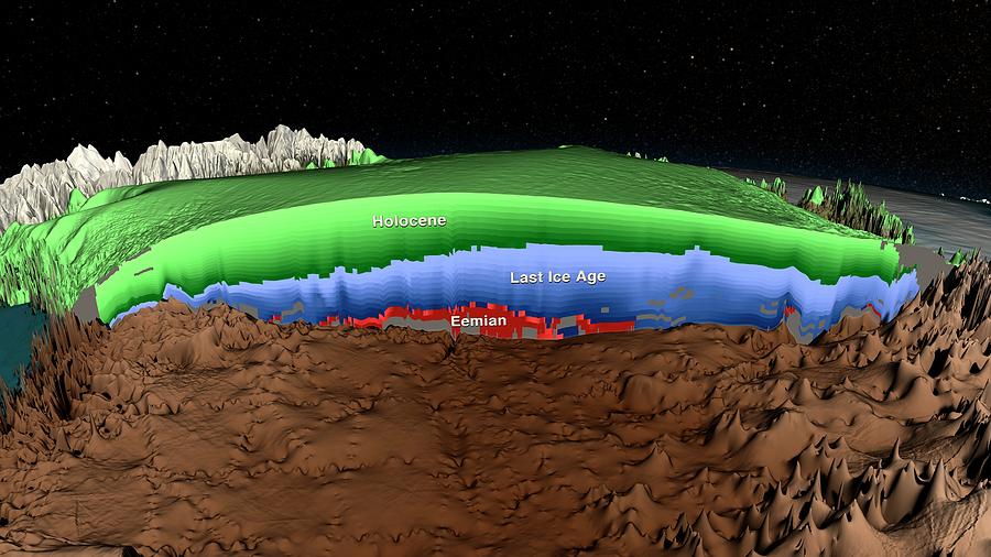 Greenland Ice Sheet Stratigraphy Photograph by Nasa/scientific ...