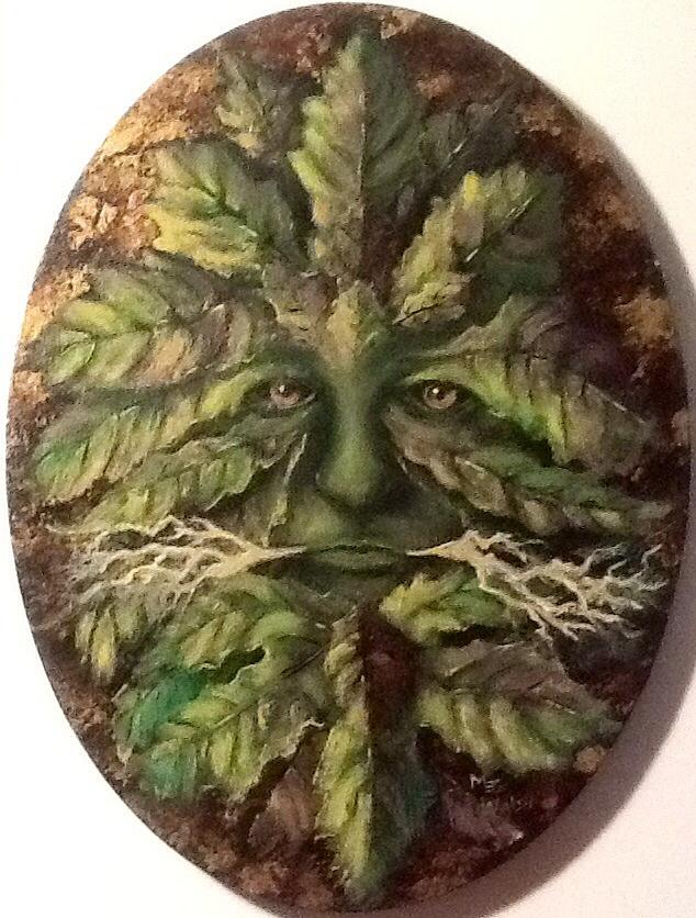 Greenman Painting by Megan Walsh