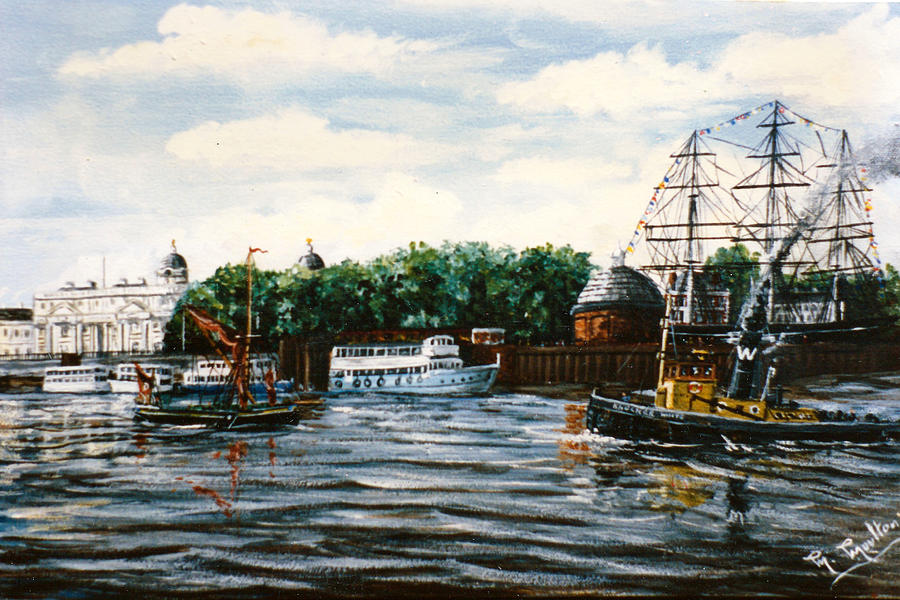 Greenwich and The Cutty Sark London Painting by Mackenzie Moulton