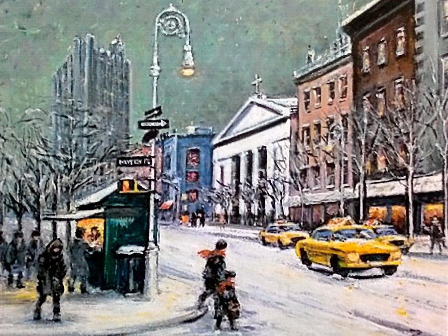 Greenwich Village Nyc Painting by Philip Corley