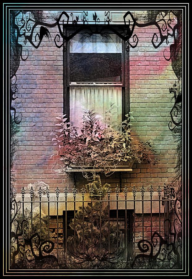 Greenwich Village Window Digital Art by Rachel Katic - Pixels