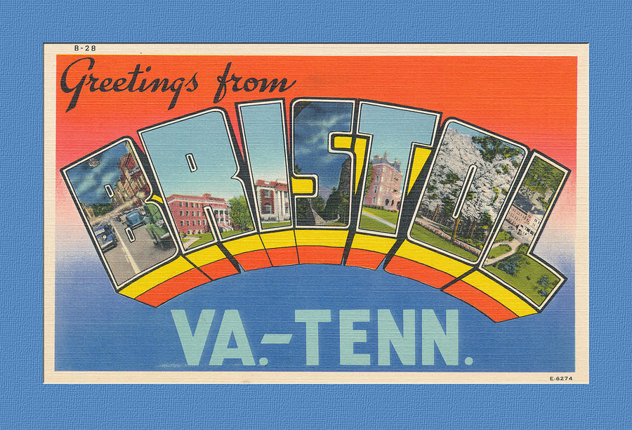 Greetings from Bristol VA-TN  Large Letter Digital Art by Denise Beverly