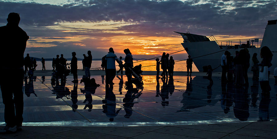 Greetings to the sun in Zadar Photograph by Brch Photography