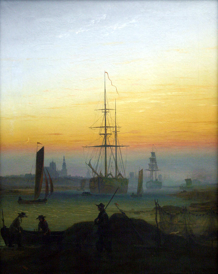 Greifswald Harbour Digital Art by Caspar David Friedrich - Fine Art America