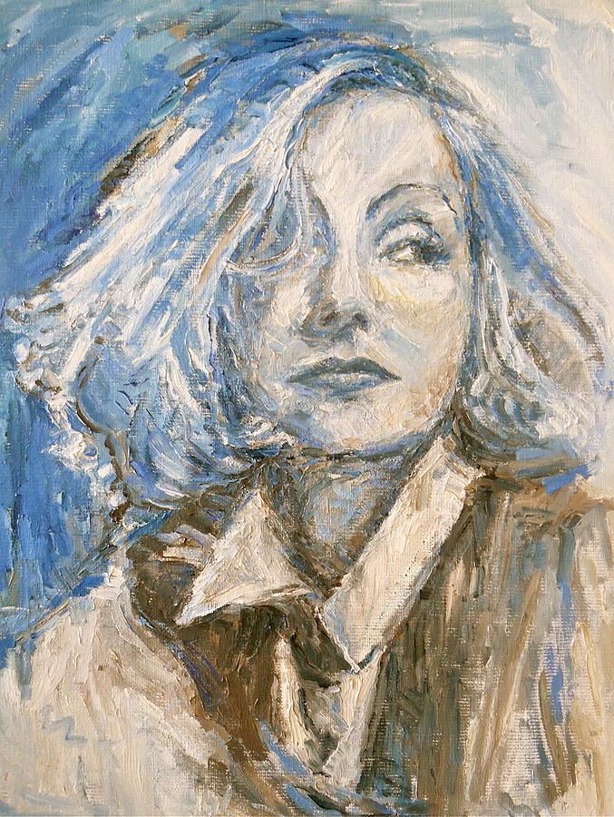 Celebrity Painting - Greta Garbo by Covadonga Vega