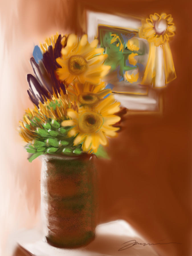 Gretchens Flowers Painting by Jean Pacheco Ravinski