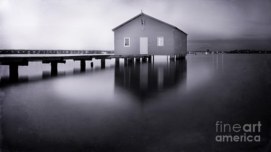 Grey Morning at the Boat Shed Photograph by Kym Clarke