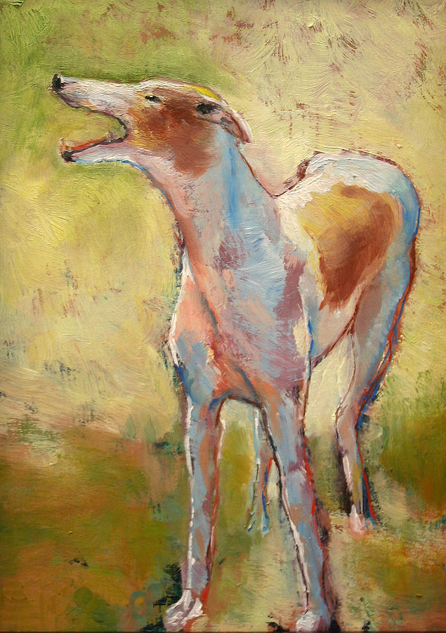 Greyhound Dog Painting by Carol Jo Smidt