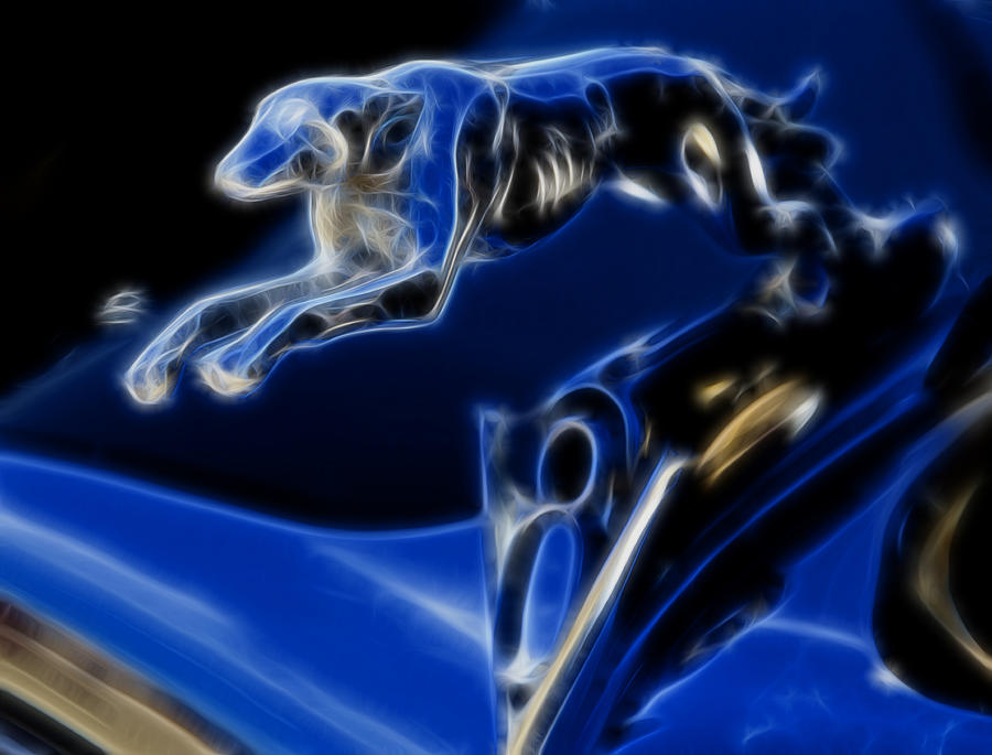Abstract Digital Art - Greyhound V8 by Ricky Barnard