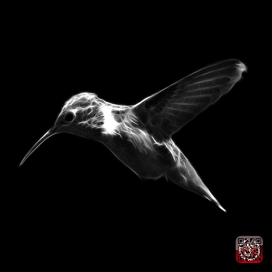 Greyscale Hummingbird - 2054 F Digital Art by James Ahn