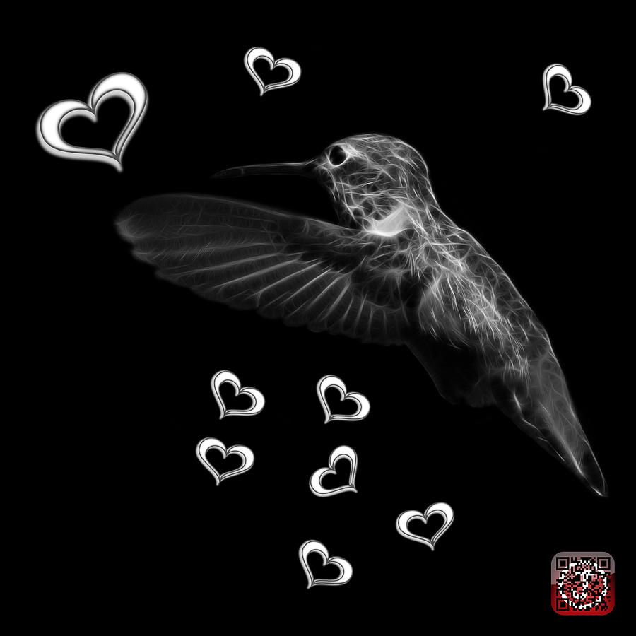 Greyscale Hummingbird - 2055 F M Digital Art by James Ahn