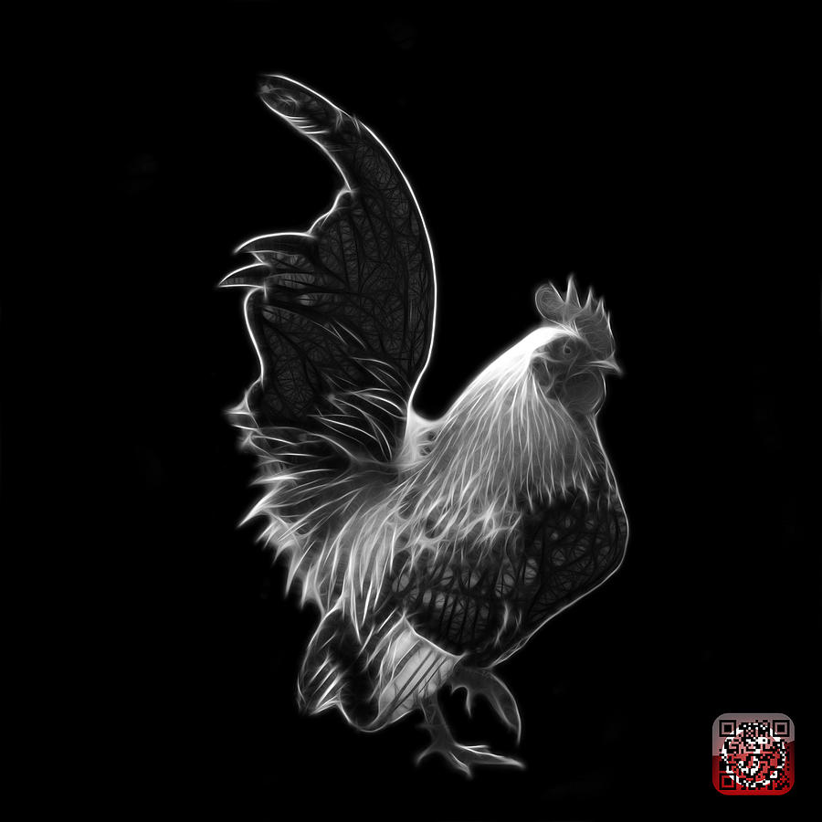Greyscale Rooster Pop Art - 4602 - bb - James Ahn Photograph by James Ahn