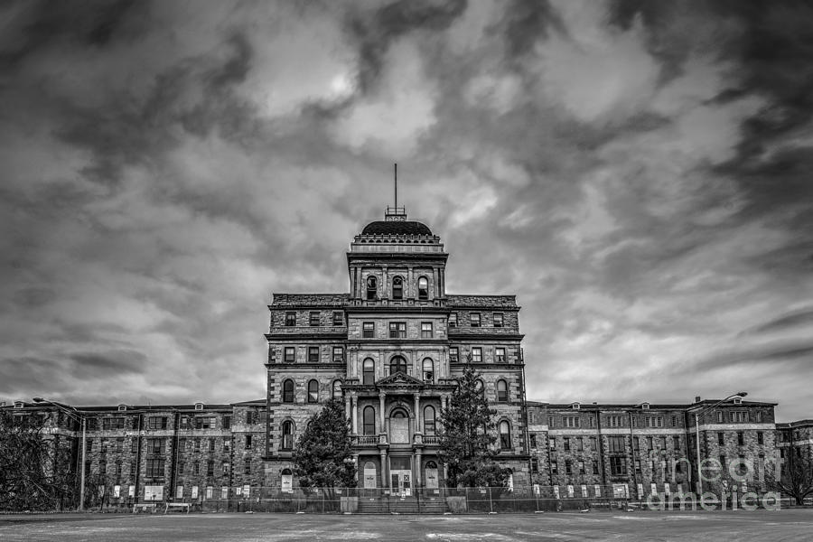Black And White Photograph - Greystone aka The NJ State Lunatic Asylum #1 by Michael Ver Sprill