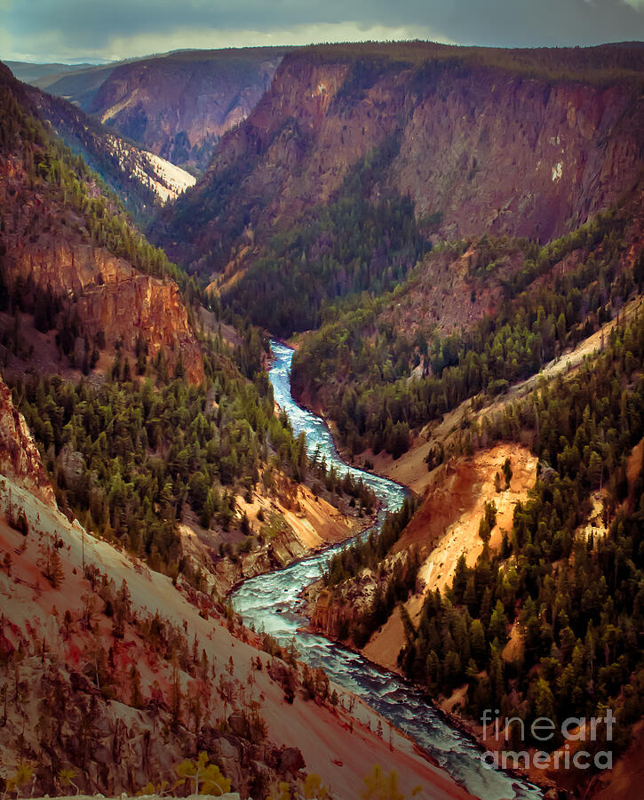 Grand Canyon of the Yellowstone Photograph by Robert Bales