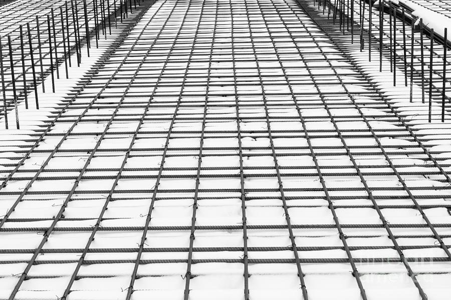 Grid in the Snow Photograph by Diane Macdonald