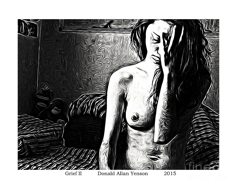Black And White Photograph - Grief II by Donald Yenson