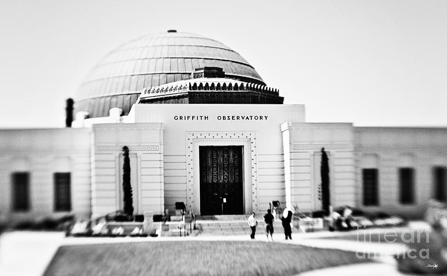 Hollywood Photograph - Griffith Observatory -BW by Scott Pellegrin