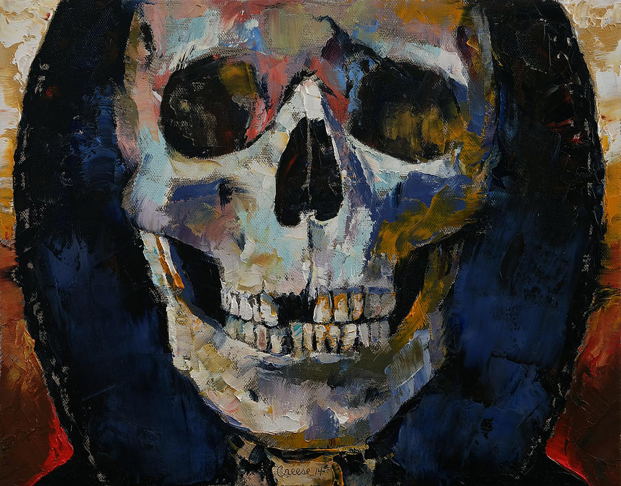 Skull Painting - Grim Reaper by Michael Creese