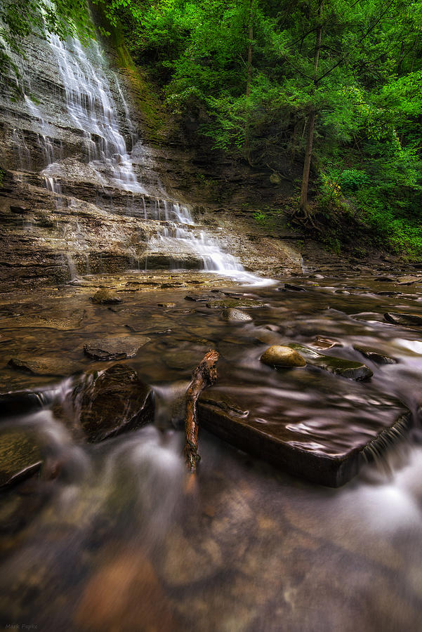Nature Photograph - Grimes Glen First Falls by Mark Papke